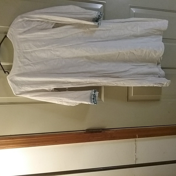 SOLD SWAP CITY-Tunic Cotton Embroidery Caftan Dress - Picture 5 of 6